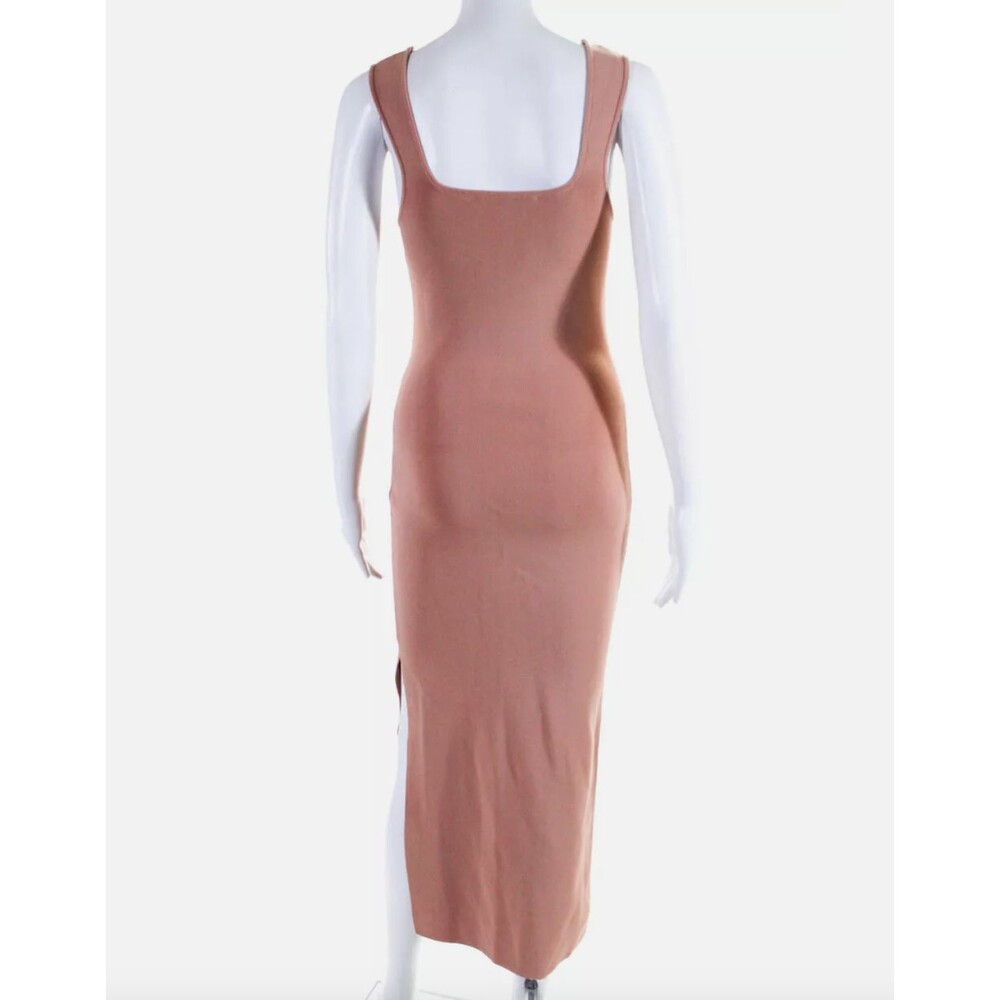 New Endless Rose Squareneck Sleeveless Side Slit Midi Knit Sheath Maxi Dress L